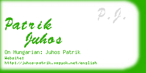 patrik juhos business card